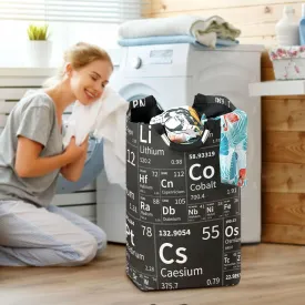 Chemical Table Large Laundry Baskets Washing Hamper Bag Black School Chalkboard Dirty Clothes Storage Bin Toy book Clothing Holder With Handles For Home Bathroom Bedroom 50L