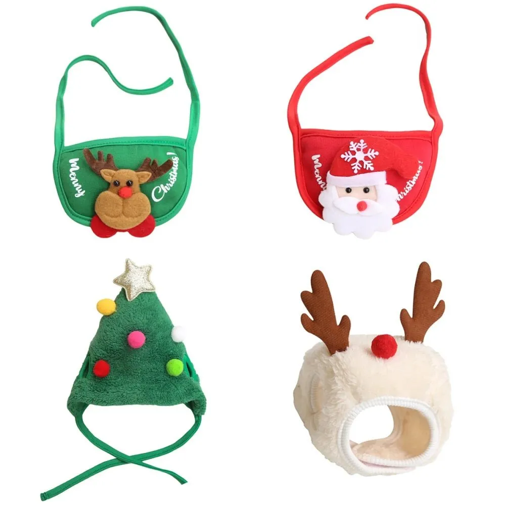 Christmas Dog Hat and Bandana Set: Santa Cosplay Costume