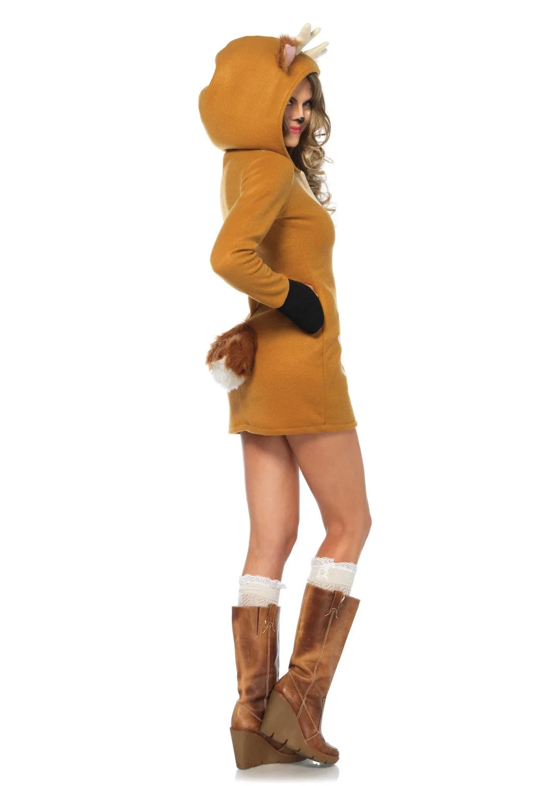 Cozy Fawn Hooded Dress