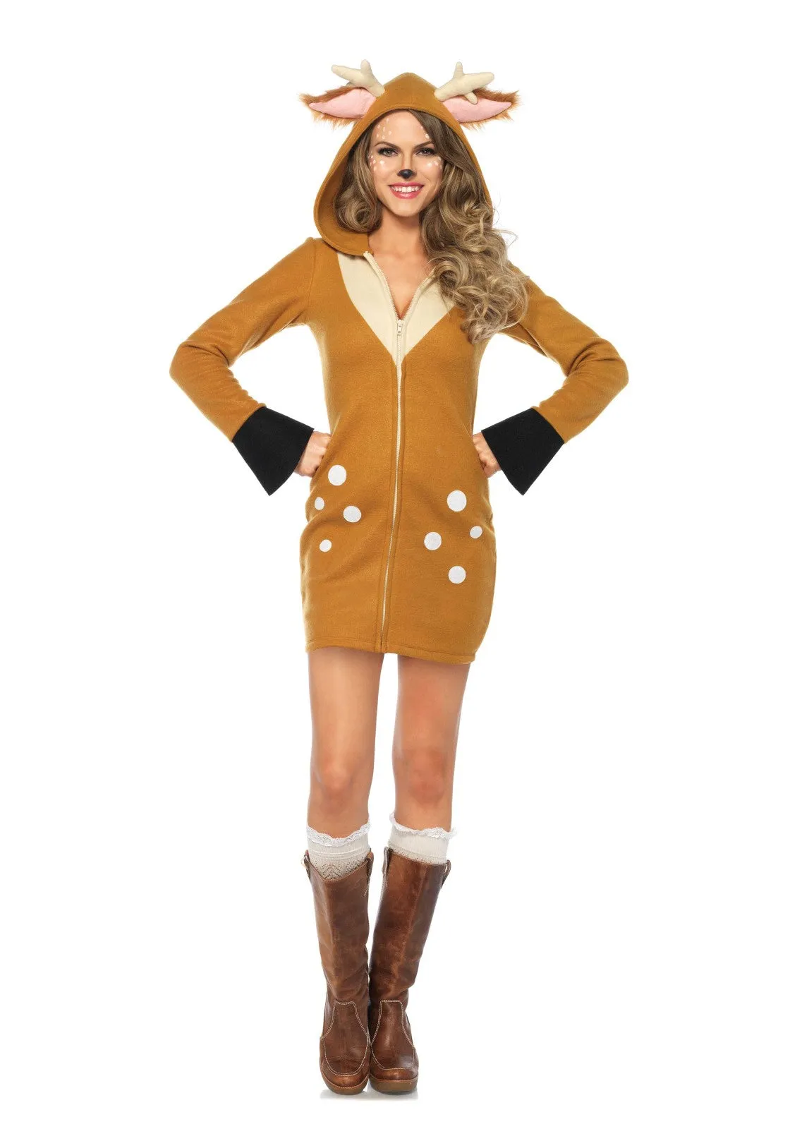 Cozy Fawn Hooded Dress