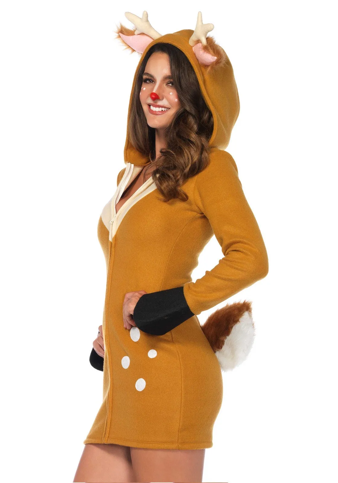 Cozy Fawn Hooded Dress