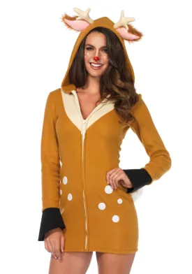 Cozy Fawn Hooded Dress