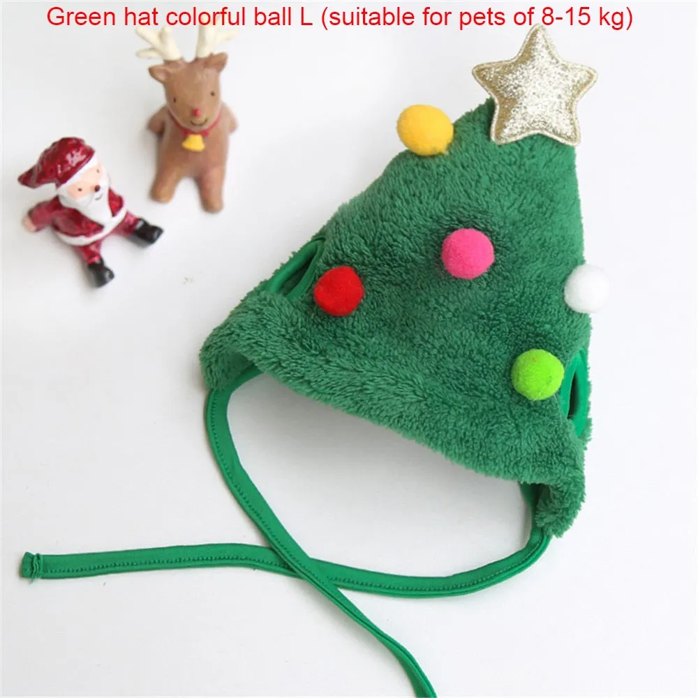Dog Christmas Bandana Santa Hat