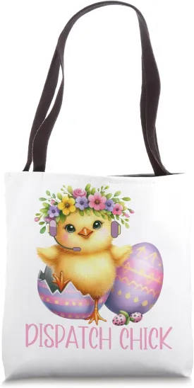 Easter 911 Dispatcher Gift Police Dispatch Thin Gold Line Tote Bag