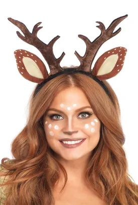 Fawn Ear Antler Animal Costume Headband