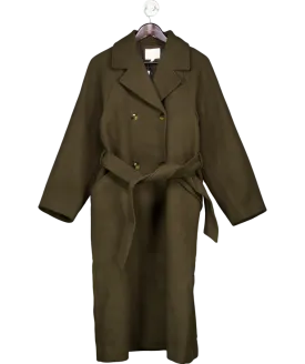 H&M Brown Button Up Trench Coat UK XS