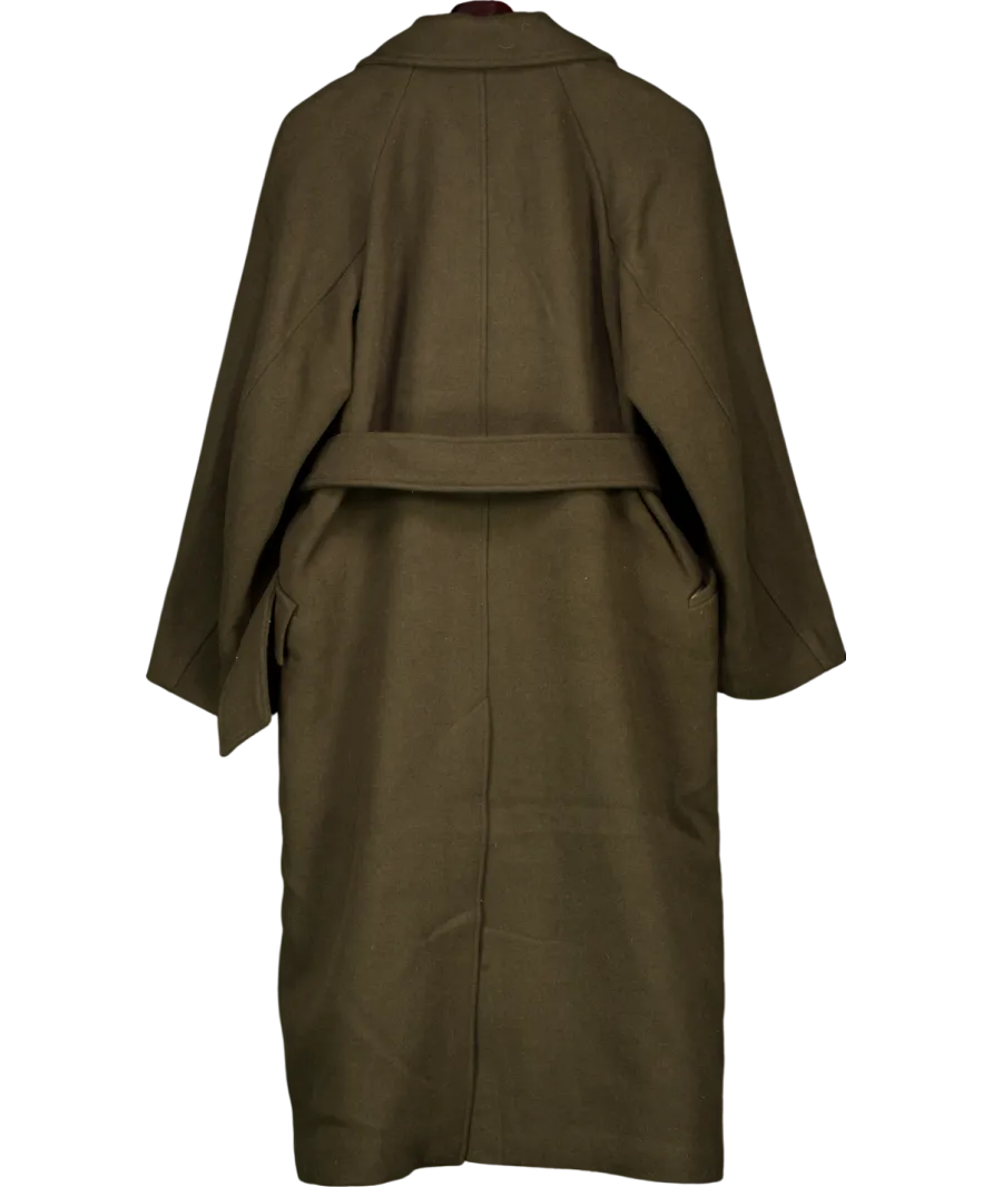H&M Brown Button Up Trench Coat UK XS