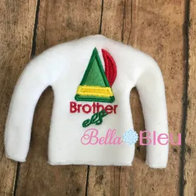 ITH Brother Elf Sweater Shirt Machine Embroidery Design