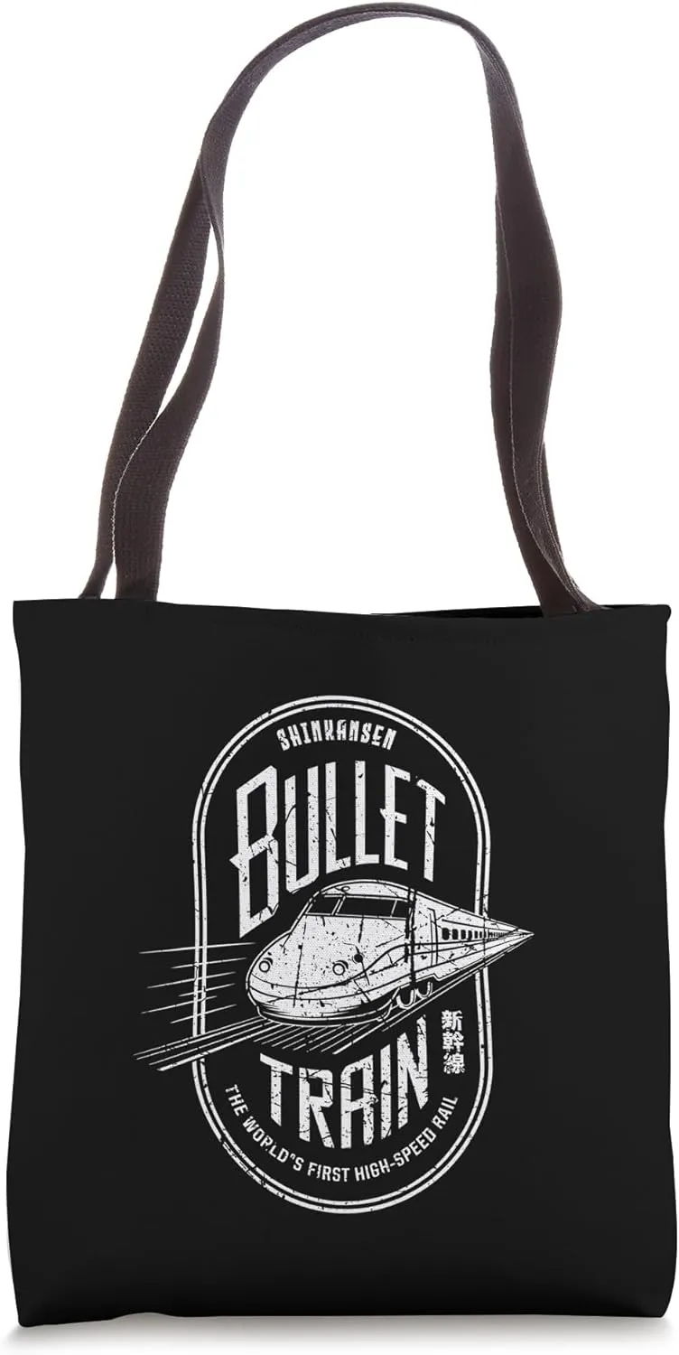 Japan Bullet Train Shinkansen Japanese kanji Souvenir Tote Bag