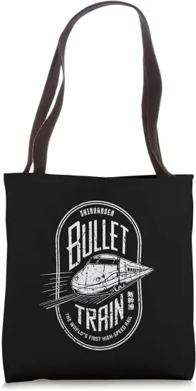 Japan Bullet Train Shinkansen Japanese kanji Souvenir Tote Bag