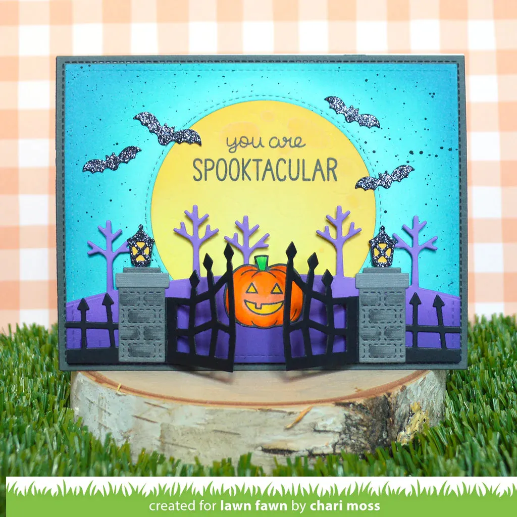 Lawn Fawn -  spooky gate - lawn cuts