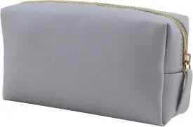 Leather Makeup Bag for Purse Travel, Portable Small Cosmetic Organizer for Women and Girls, Make up Bag with Zipper
