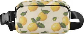 Lemon Pixel Cartoon Prints Fanny Pack for Women Men, Crossbody Waist Packs with Adjustable Strap Belt bag for Travel Workout Hiking