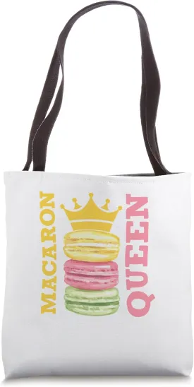 Macaron Queen Funny Macaron Dessert Tote Bag