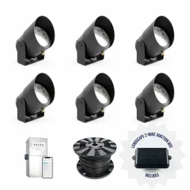 Smart Phone Controlled System with Adjustable White 6-Up Light Package