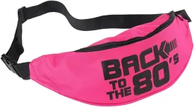 Smile Fish Neon Retro 80s Fanny Pack Waist Bag Festival Theme Party Vintage 80s Party Women/Men Hot Pink