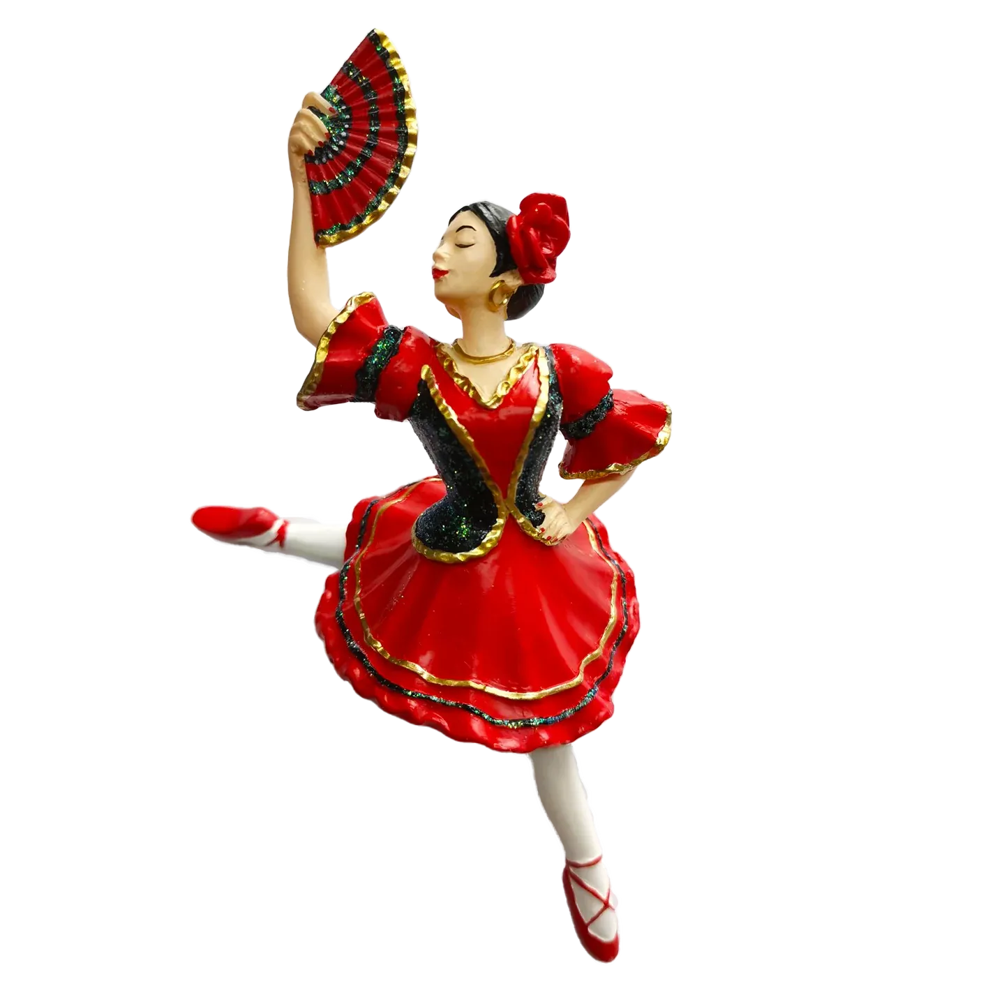 Spanish Dancer with Traditional Dress Resin Ornament 4 inch