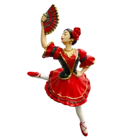 Spanish Dancer with Traditional Dress Resin Ornament 4 inch