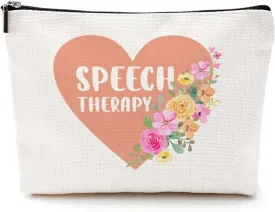 Speech Therapy Gifts Makeup Bag Speech Therapists Gifts Speech Pathologist Gifts SLP Cosmetic Bag Thank You Gifts for Women Speech Language Pathologist Doctor Travel Toiletry Bag Christmas Birthday