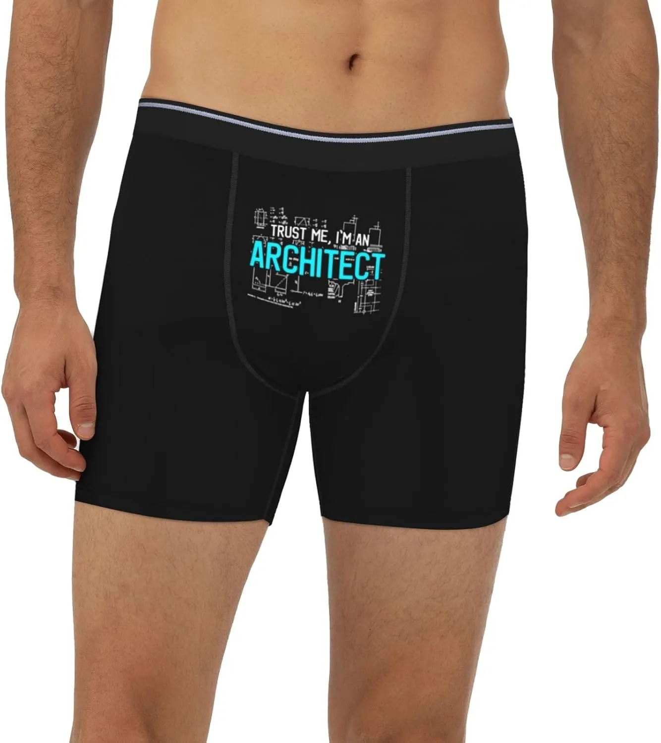 Trust Me I'M An Architect Men'S Breathable Underwear Boxer Briefs With Lightwight Wasitband,