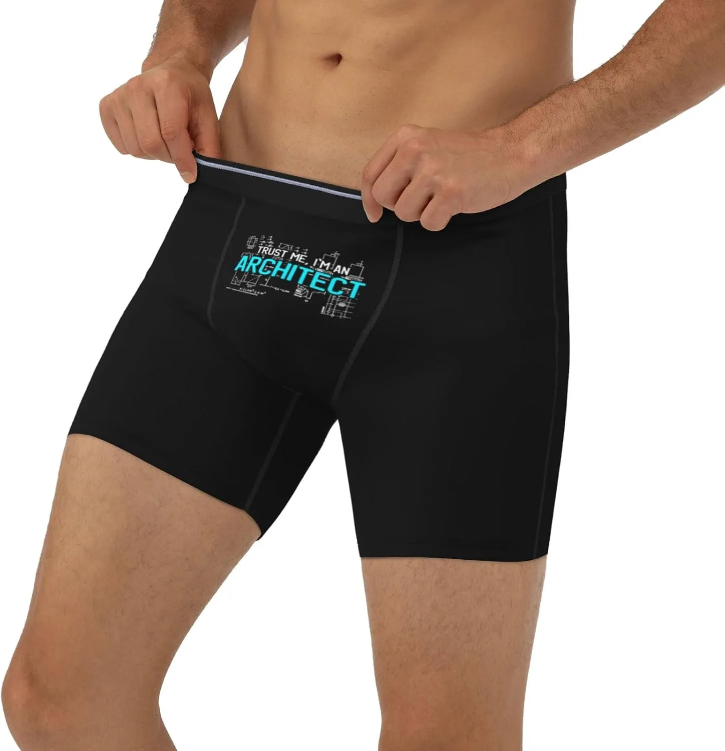Trust Me I'M An Architect Men'S Breathable Underwear Boxer Briefs With Lightwight Wasitband,
