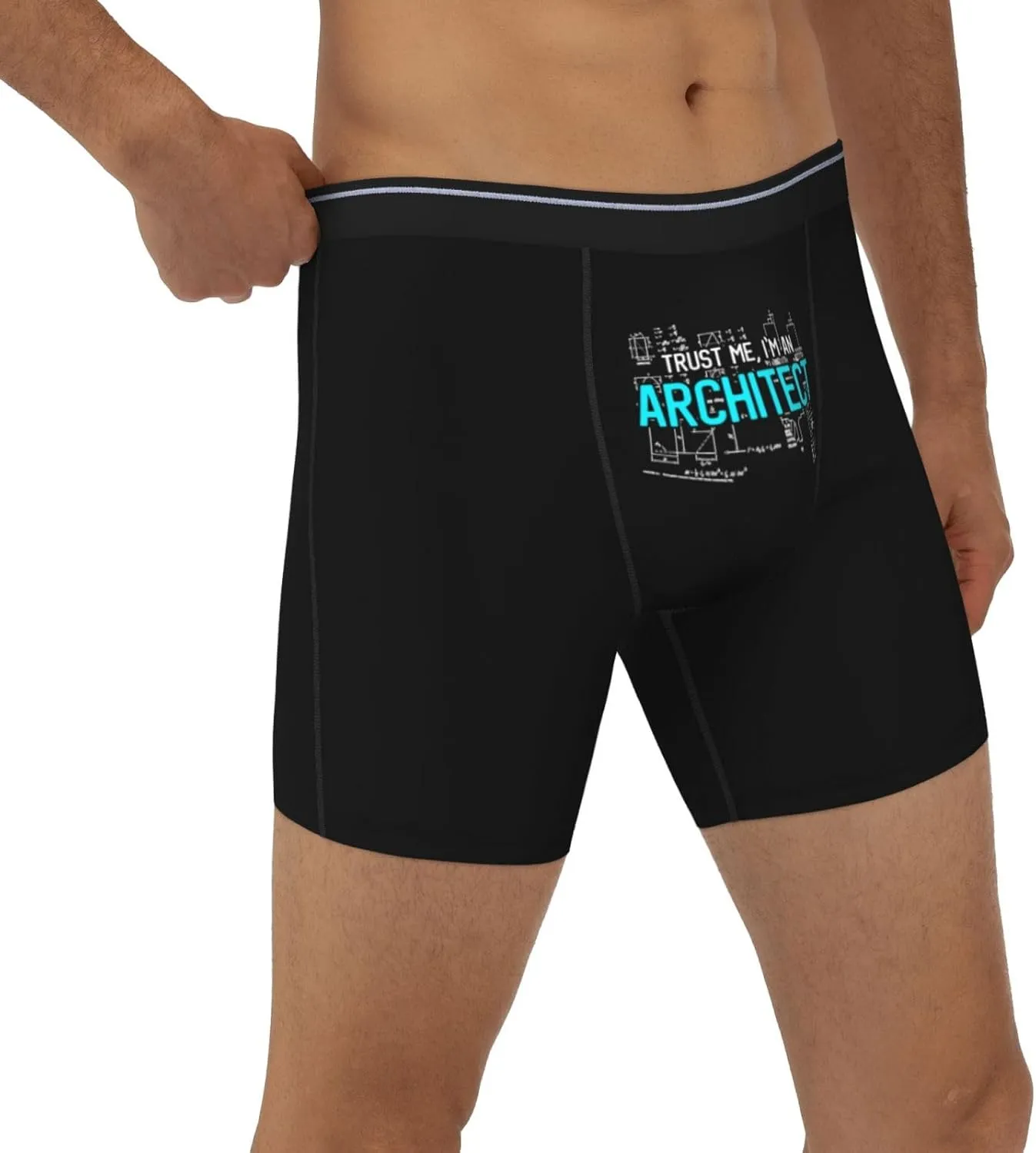 Trust Me I'M An Architect Men'S Breathable Underwear Boxer Briefs With Lightwight Wasitband,