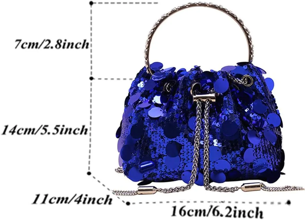 Women's Glitter Clutch Evening Handbags Sparkly Clutch Triangle Purse for 1920s Party Prom Wedding